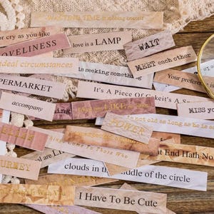 Positive Wort Aufkleber - Scrapbook Zubehör - Kartenherstellung foliled Aufkleber - Junk-Journal Zubehör - Craft Aufkleber - Penpal Verzierungen