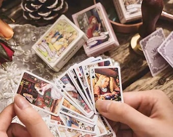 Mini Spielkarten - Junk Journaling - Märchen Mini Karten - Scrapbook Zubehör - Künstler Zubehör - Bastel Zubehör - Therapeutisches Journaling