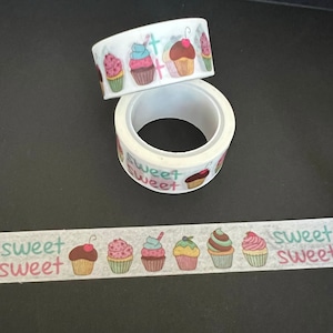 Cinta washi de cupcakes - Materiales para scrapbooking - Materiales para manualidades - Cinta washi creativa - Cinta washi decorativa - Papelería kawaii