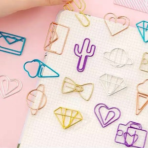 Fermagli sagomati - Articoli per diario - Cancelleria estetica - Cancelleria kawaii - Articoli scolastici - Articoli BUJO - Articoli per lo studio