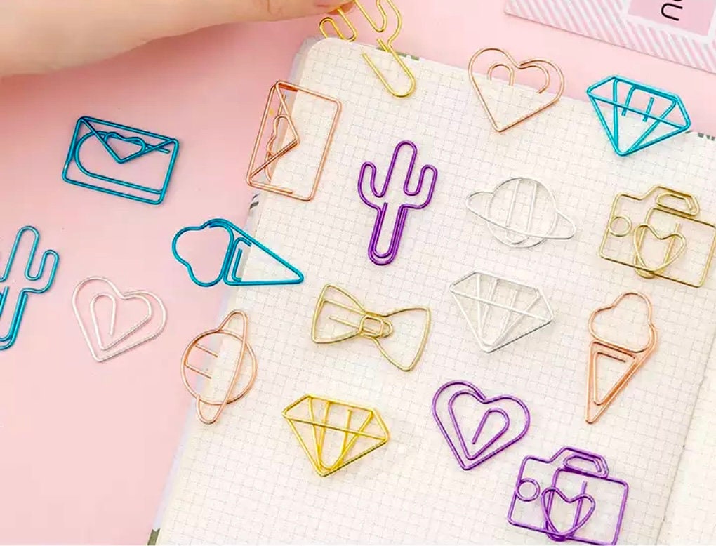 パーソナライズされた先生用ジャンボペーパークリップ：カスタムアクリルブックマーク - Etsy 日本 ジャンボアクリルペーパークリップ24個 先生への感謝ギフト Lサイズ 6つのデザインブックマーククリップ 新学期用品 4インチ ペー