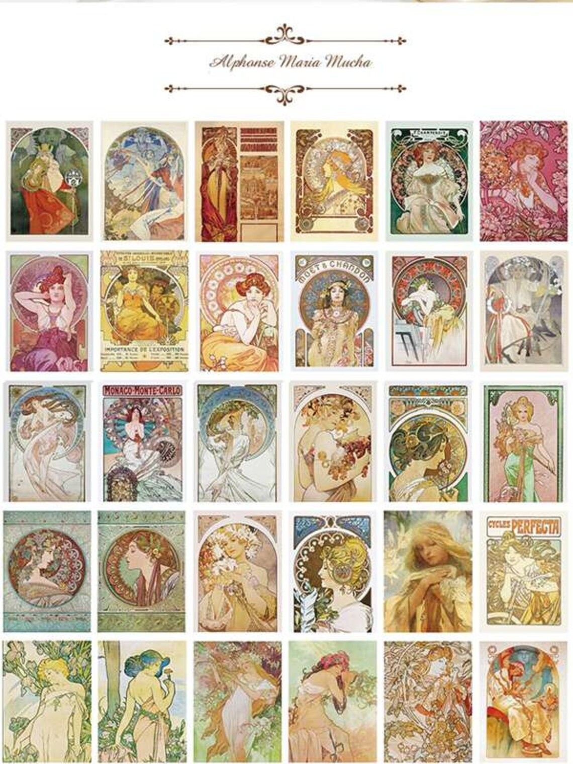 Art Nouveau Scrapbook Paper Vintage Paper Ephemera 60 Etsy