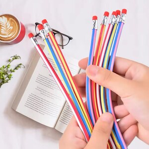 5 crayons Bendy - Idées de sacs de fête - Fournitures de sacs de fête - Papeterie Fidget - Papeterie pour enfants - Fournitures scolaires - Travaux manuels pour enfants