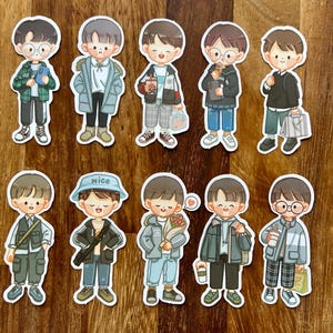 20 Boy Stickers - Scrapbook Supplies - Cartoon Stickers - Penpal ...