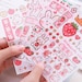 Kawaii Rabbit Stickers - 4 Sheets Bunny Stickers - Scrapbook Supplies - Journal Supplies - Cartoon Washi Stickers - Aesthetic Stickers