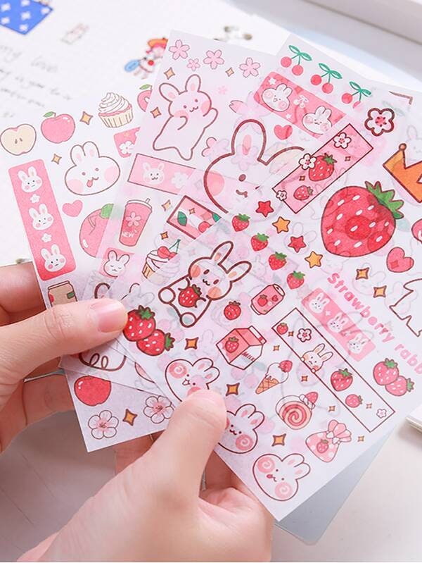 46pcs Cute Fruit Strawberry Boxed Stickers Decorative Scrapbooking Vintage  Label Diary Stationery Album Phone Journal Planner - AliExpress