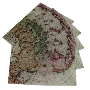 5 Map Envelopes - Craft Supplies - Decorative Envelopes - Junk Journal Supplies - Penpal Supples - Card Making Supplies - Scrapbooking