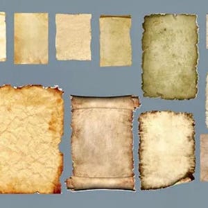 Adesivos de pergaminho rústico - Materiais para artesanato - 45 adesivos para scrapbooking - Materiais para diário de sucata - Adesivos Kraft - Adesivos com aparência vintage