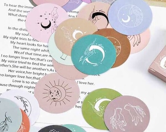 Magic Moon Stickers - Boho Sticker Set - Decorative Stickers - Journal Supplies - Craft Supplies - Scrapbook Supplies - Celestial Stickers