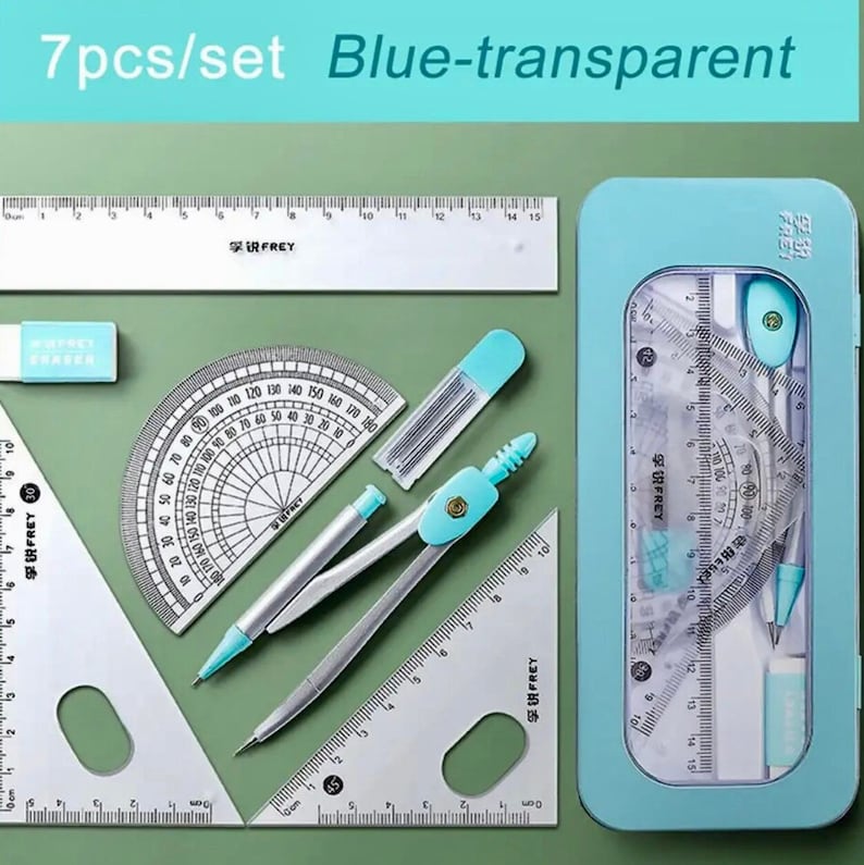 Geometry Set - School Supplies - Maths Set - Desk Supplies - Stationery ...
