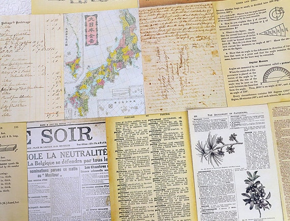 Retro Themed Paper Book Scrapbook Supplies 8 THEME CHOICES Craft Paper  Supplies Junk Journal Supplies Decorative Paper Collage 