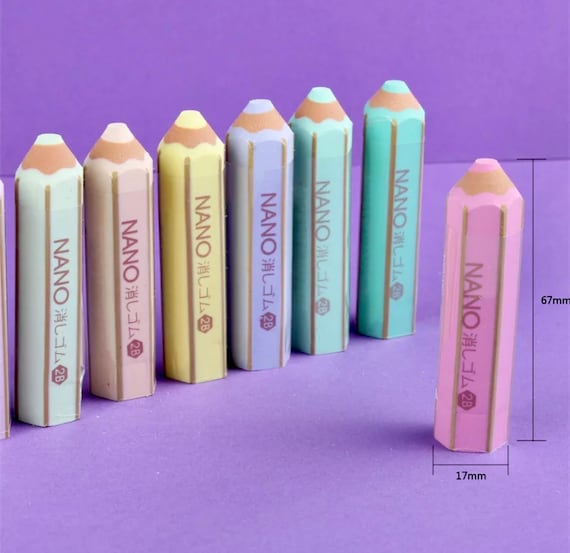 Gomme Per Matita FUN PASTEL - 20 Pezzi Colorati, Per Scuola E Ufficio, Senza PVC - Foto 4