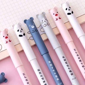 Löschbarer Gelstift - Kawaii Schreibwaren - Blauer Tinten Gelstift - Schulzubehör - Süßes Briefpapier - Schreibtischzubehör - Geschenk - Stifte