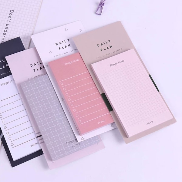 Daily Memo Pad - Daily Planner - Desk Supplies - Teacher Supplies - To Do Note Pad - School Supplies - Office Supplies - Stationery Supplies