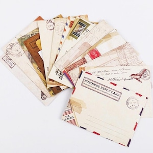 Kleine envelopset - Junk Journal Supplies - Money Challenge-enveloppen - Penningvriendenbenodigdheden - Uitnodigingenveloppen - Knutselbenodigdheden - Collage