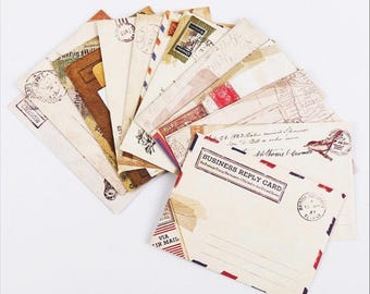 Small Envelope Set - Junk Journal Supplies - Money Challenge Envelopes - Penpal Supplies - Invitation Envelopes - Craft Supplies - Collage