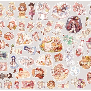 100 cartoonstickers - 5 verschillende ontwerpen - creatieve benodigdheden voor dagboeken - benodigdheden voor plakboeken - benodigdheden voor tijdschriften - Washi-stickers