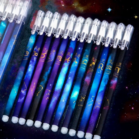 Zodiac Star Sign Gel Pen Erasable Pen School Supplies Etsy