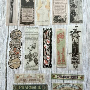 40 Franse themastickers - plakboekbenodigdheden - ambachtelijke stickers - junkjournalstickers - collagekunststickers - stickerset - kaarten maken