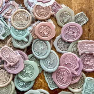 3D Wachs Stempel Aufkleber - Journal Zubehör - Bastel Aufkleber - Penpal Zubehör - 30 Versiegelungs Aufkleber - Scrapbook Zubehör - Dekorative Aufkleber