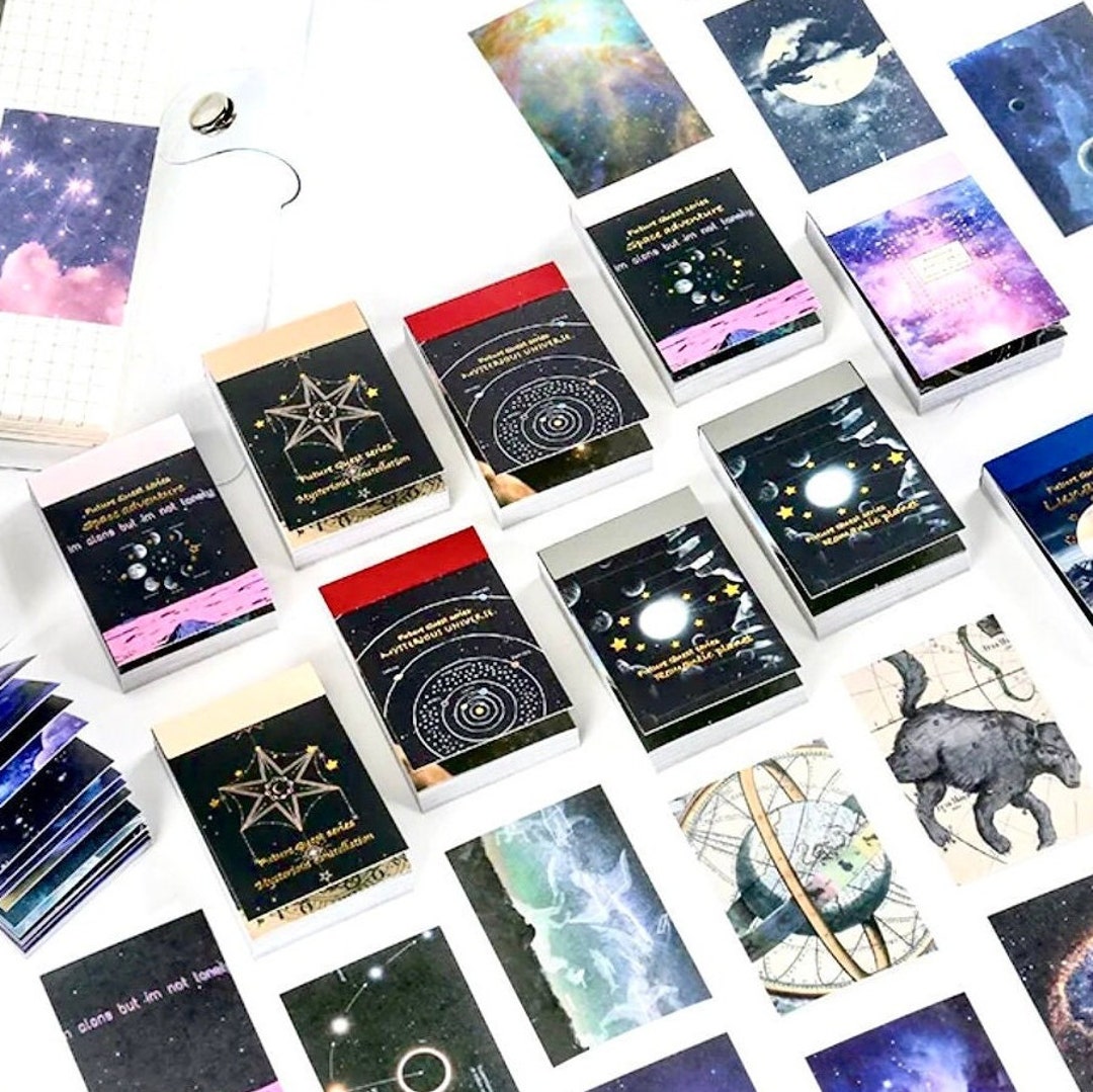 200pcs Aesthetic Stickers for Journaling - Vintage Scrapbook Stickers  Journaling Supplies Space Moon Stickers Scrapbooking Supplies Paper for  Witch