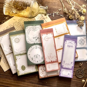 Magic Moon Memo Pad - Carta decorativa - Forniture per diario spazzatura - 8 SCELTE - Carta estetica - Forniture per album di ritagli - Forniture per scrivania