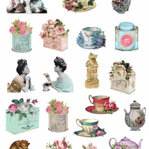 English Tea Stickers 40 Stickers Vintage British Stickers - Etsy UK