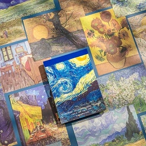 Livre Vincent Van Gogh - Scrapbook Ephemera - Création d'un journal intime - Collage mural - Papier d'art vintage - Scrapbooking thérapeutique
