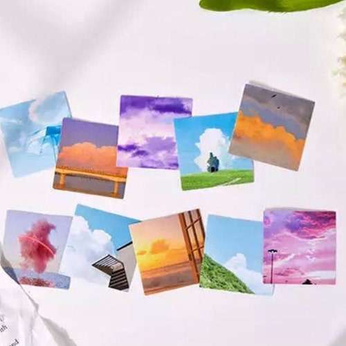 Aesthetic Stickers Cloud Sticker Set Scenery Stickers Etsy