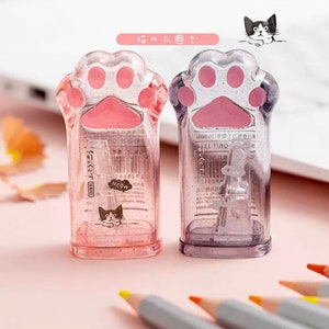 Cat Paw Pencil Sharpener - Kawaii Stationery - Back To School - Kids Craft Supplies - Revision Tools - School Supplies - Desk Supplies