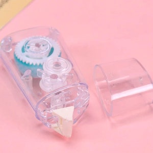 Clear Glue Tape Roller Adhesive Tape Pen Scrapbook Supplies Craft Supplies Stationery Kawaii Stationery Junk Journal Supplies image 3