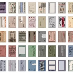 Retro Series Sticker Book - Ticket Stickers - Botanical Stickers ...