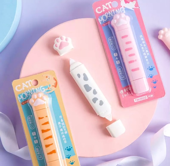 Cat Paw 2 in 1 Adhesive and Correction Tape Kawaii Stationery