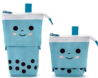 Ikasus Federmäppchen Mit Teleskop-Design & Bubble Tea Motiv – Stiftehalter & Kosmetiktasche Für Schule & Büro