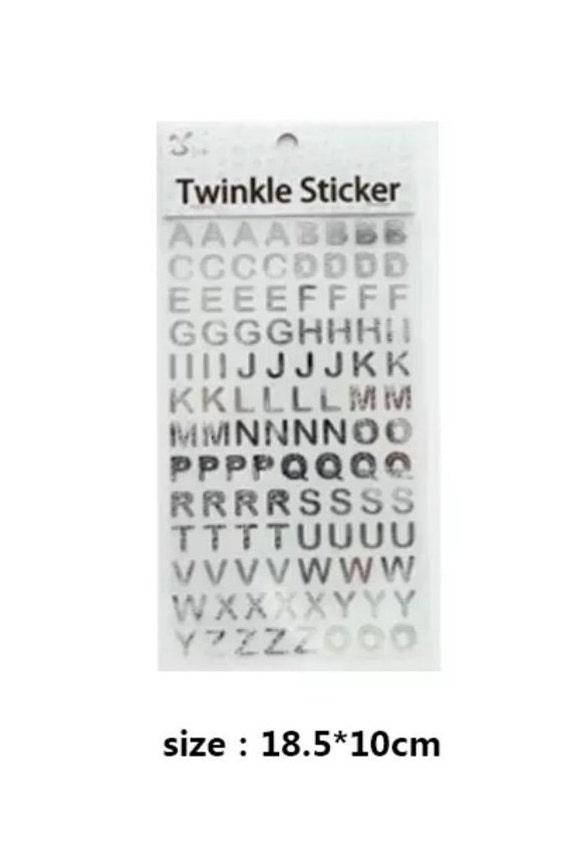 0.6903 x 0.5786 Alphabet Stickers - Number Stickers - Gold Foil