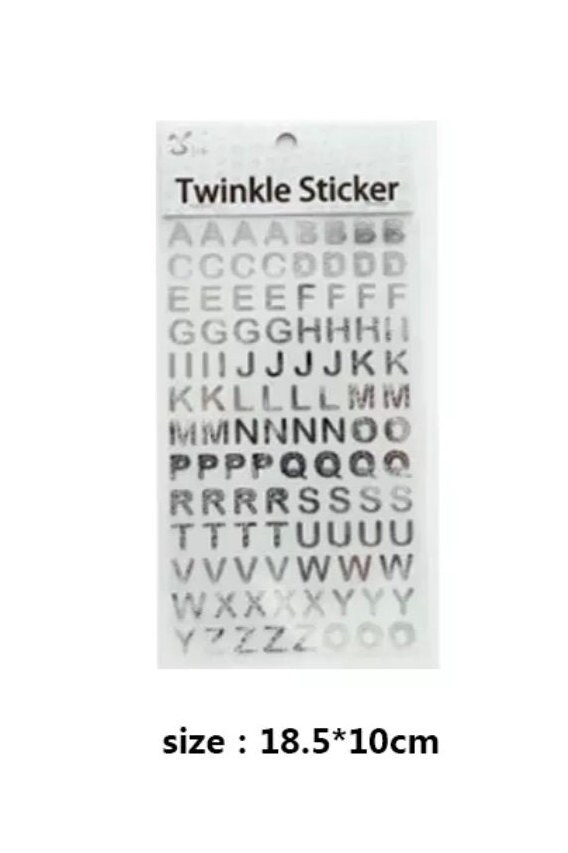 Adesivi Lettere Glitter Oro – 2 Fogli A4 (172x127 Mm) Con Alfabeto, Numeri E Simboli Per Scrapbooking E Fai Da Te