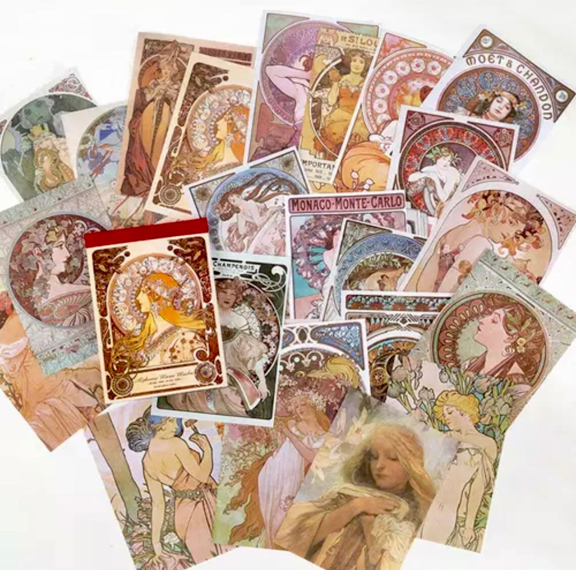 Art Nouveau Scrapbook Paper Vintage Paper Ephemera 60 Etsy