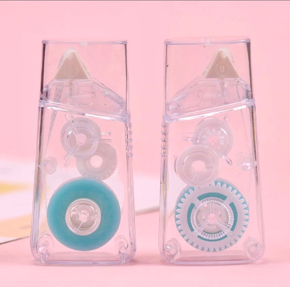 Clear Glue Tape Roller - Adhesive Tape Pen - Scrapbook Supplies - Craft Supplies - Stationery - Kawaii Stationery - Junk Journal Supplies
