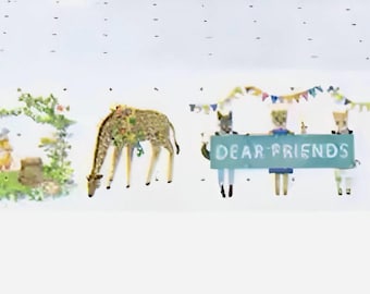 Fita adesiva Forest Friends - Fita para artesanato - Suprimentos para scrapbook - Fita para álbum - Fita para diário de sucata - Fita decorativa - Suprimentos para fazer cartões - Fita