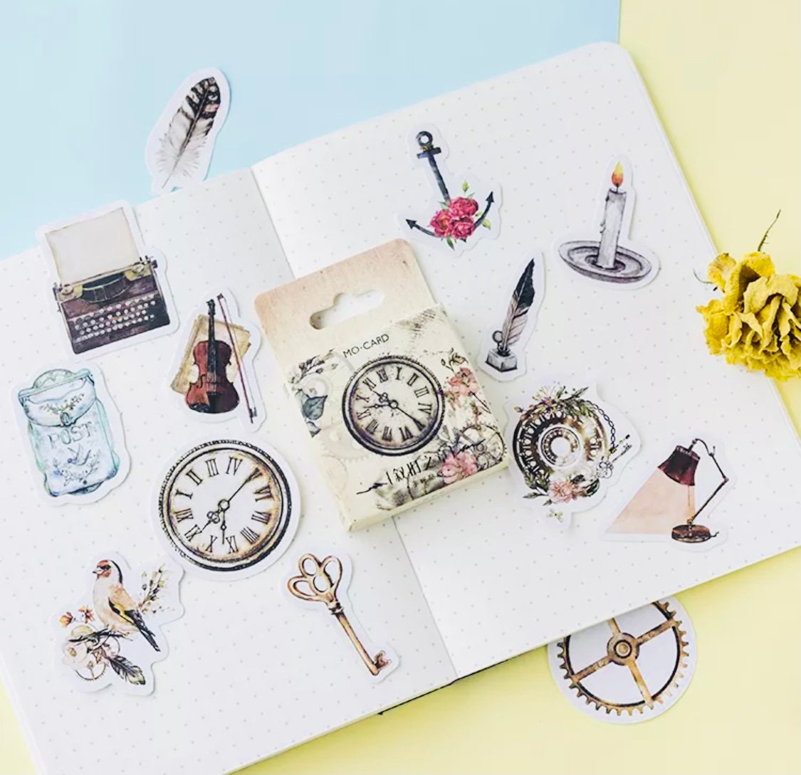 1000 Stickers Musique Vintage - 2 Rouleaux Autocollants Scrapbooking Pour Journal, Album Photo, Décoration DIY