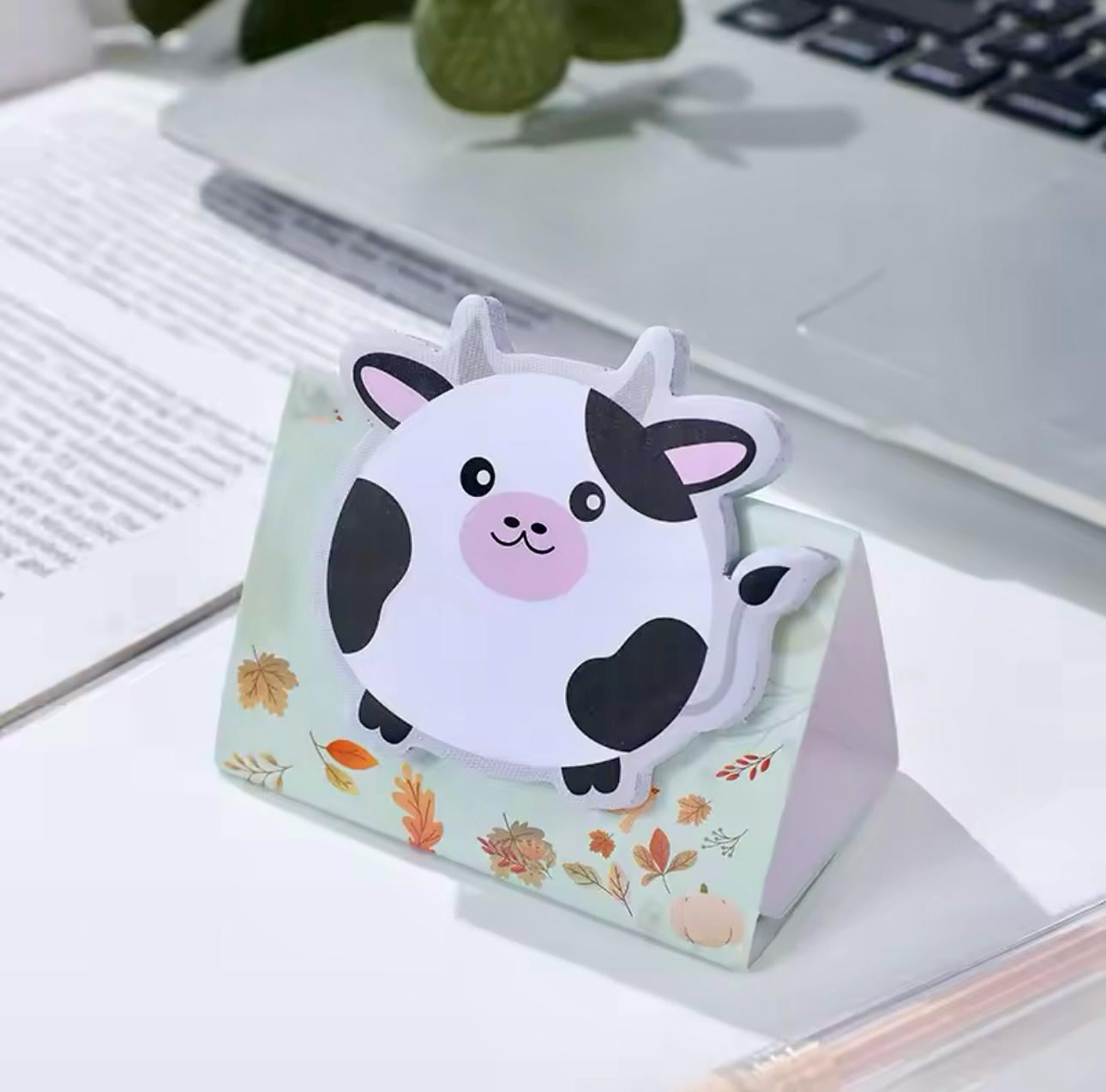 動物メモパッド - インデックスタブ40枚 - ページマーカー - メモ帳