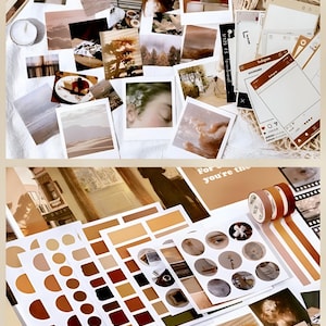 Scrapbook Bundle - FOUR COLOUR THEMES - Aesthetic Journal Starter Kit - Wall Collage Pack - Therapeutic Gift - Junk Journalling - Creative