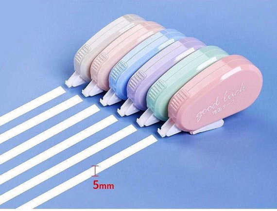  Kawaii Press type Colorful lace Correction Tape Korean  Stationery (2 pcs/set) : Office Products
