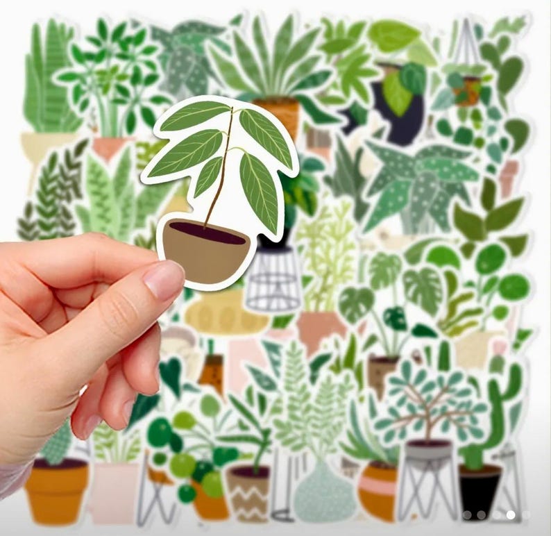 44 Plant Stickers - Botanical Sticker Set - Scrapbook Supplies - Craft ...