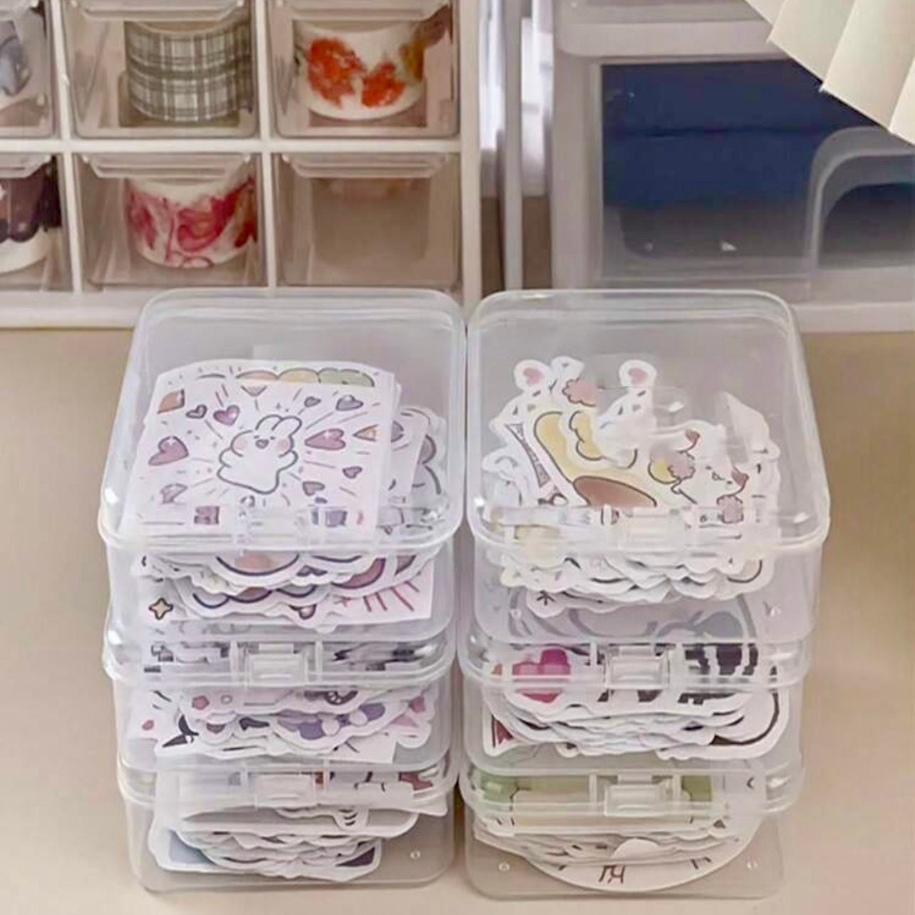 Sticker Storage Box - Scrapbook Supplies - Bead Storage - Multipurpose ...