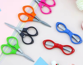 Handy Foldable Scissors - Mini Travel Scissors - School Supplies - Scrapbook Supplies - Craft Supplies - Novelty Gift - Camping Supplies