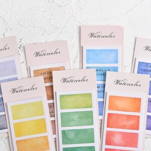 Aesthetic Notepad - Sticky Notes - Watercolour Memo Pad - Revision Supplies - Scrapbook Supplies - Gradient Paper - Desk Supplies