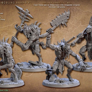 Ghouls, Zombies, Undead Minis, Artisan Guild , Tabletop RPG , DnD , Pathfinder , 3D Printed Miniatures