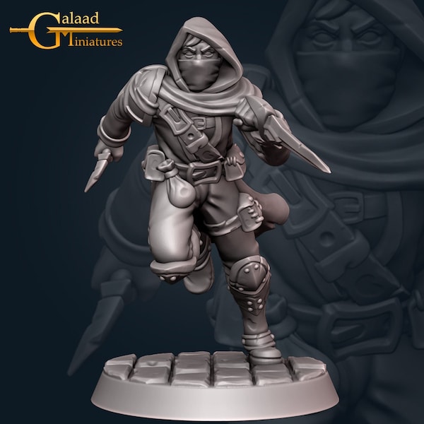 Simon the Male Thief , Galaad Miniatures , Tabletop RPG , DnD , Pathfinder , 3D Printed Miniatures