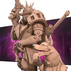 Creo the Artificer/Gunslinger, Warforged  + Rush the Pooch  , Bite the Bullet , Tabletop RPG , DnD , Pathfinder , 3D Printed Miniatures
